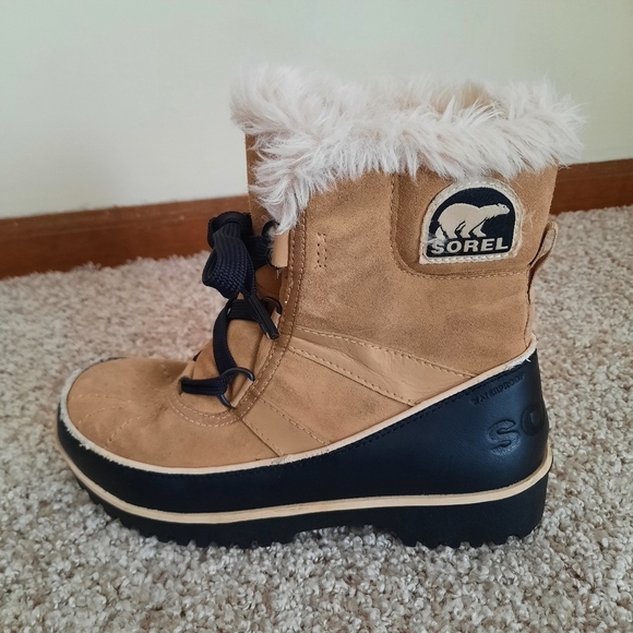 Sorel Tovoli II Suede Curry Tan Waterproof Winter Snow Boots NL2089-373 Size 5 - Picture 2 of 14